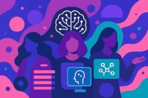 AI generated image: celebrating women's expertise in AI